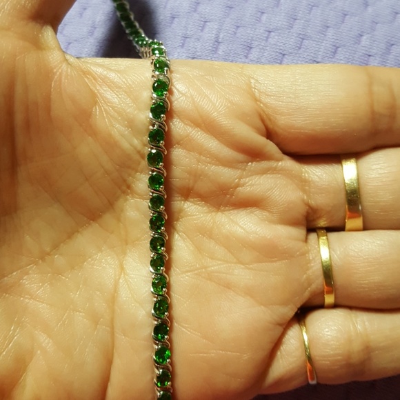 💕4.85 CT SIBERIAN CHROME DIOPSIDE TENNIS-8" - Picture 2 of 8