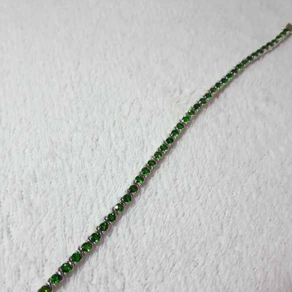 💕4.85 CT SIBERIAN CHROME DIOPSIDE TENNIS-8" - Picture 3 of 8