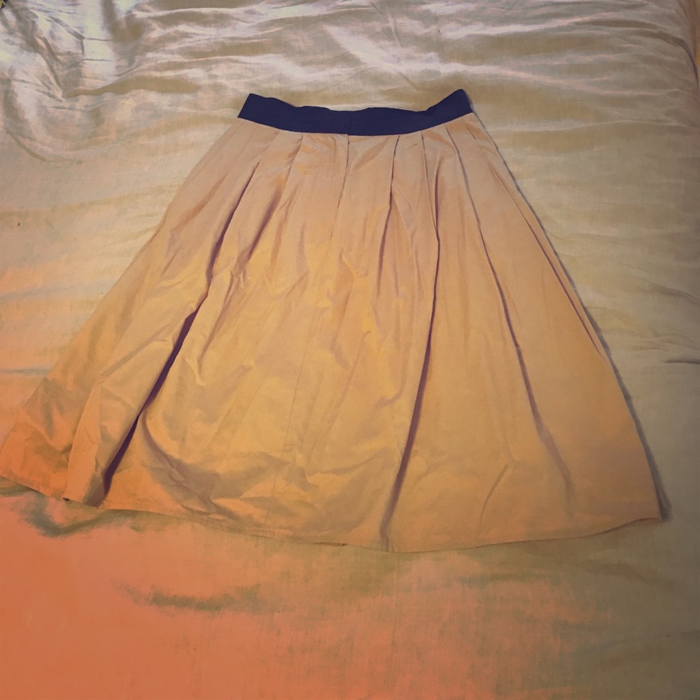 Khaki A line skirt.