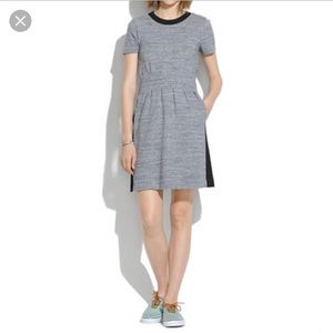 Madewell Parkline dress black/heather colorblock