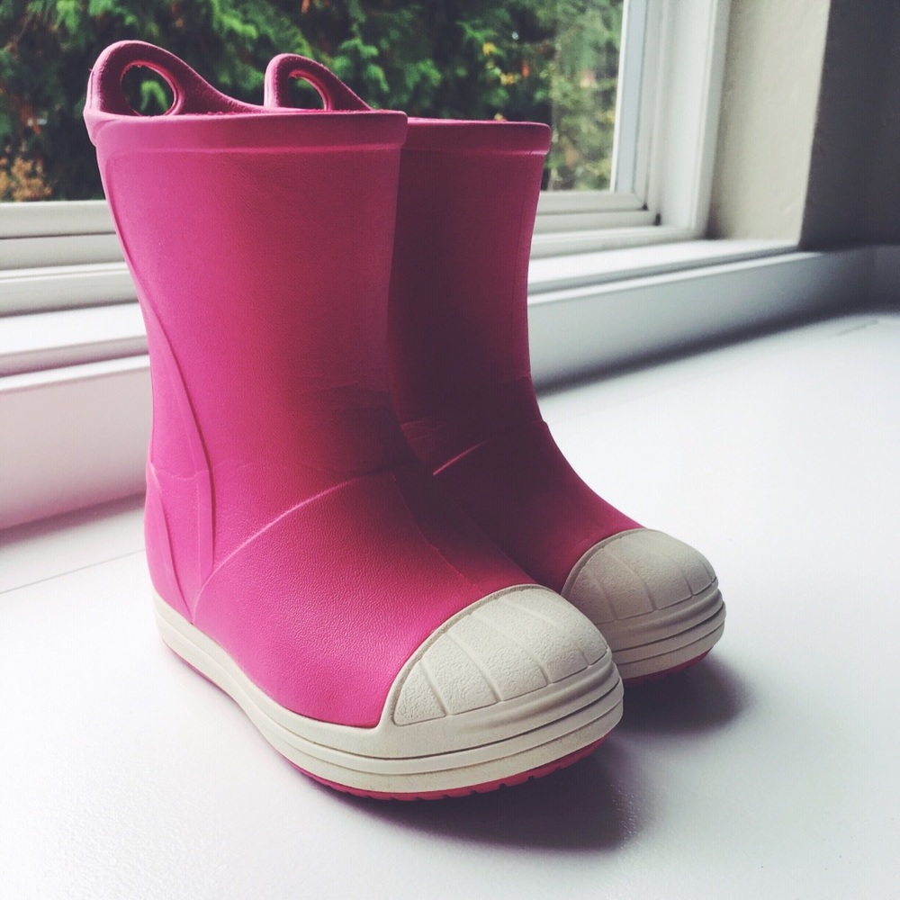 Crocs Bump It Rain Boot Pink size-T7