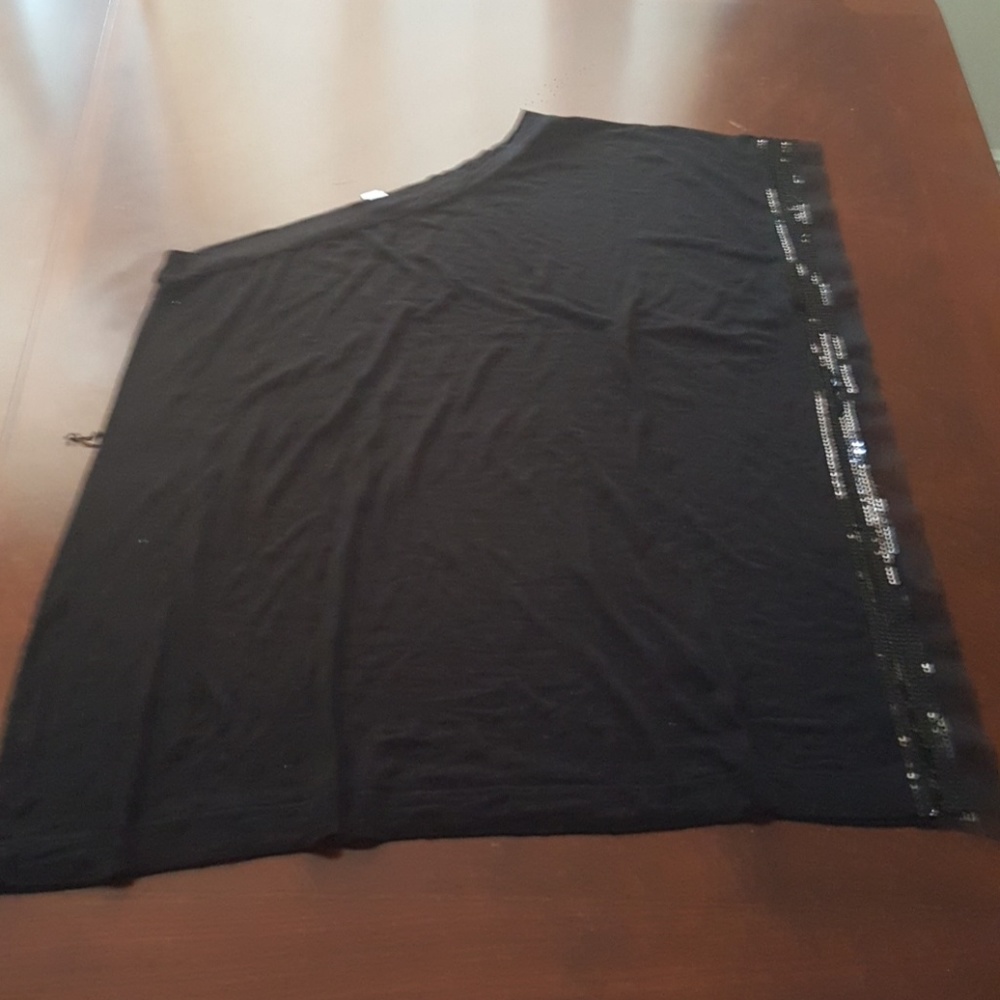 Plus Size Sequin one shoulder top