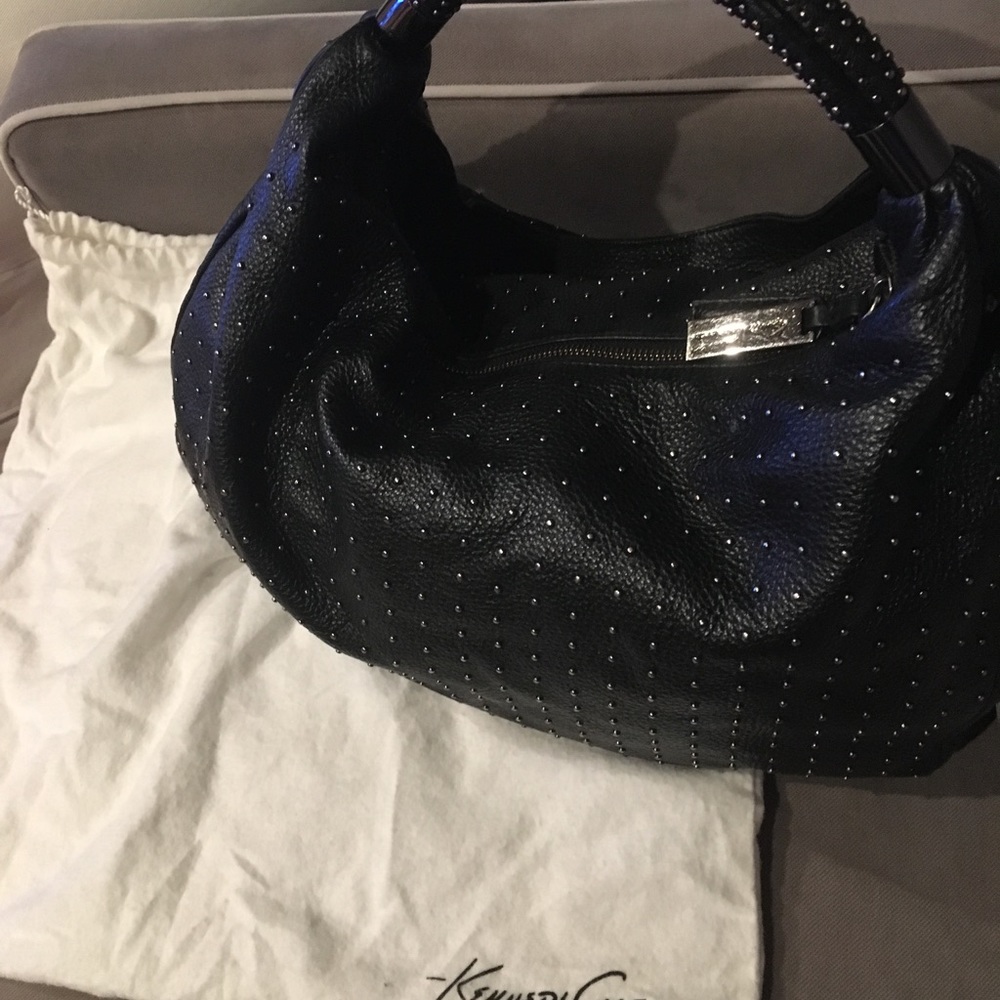 Kenneth Cole studded black shoulder bag