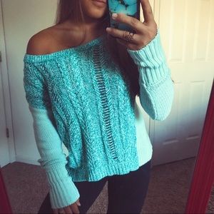 american eagle cable knit sweater