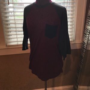 Men's three quarter shirt - two toned