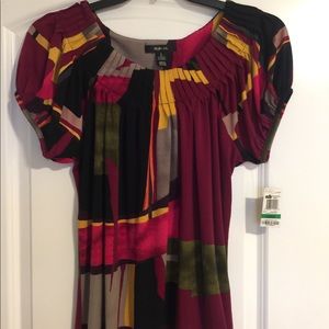 Style & Co geometric pattern top