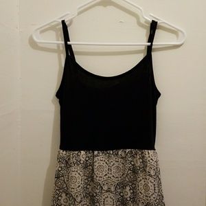 Black Geometric Design Maxi - Size XS