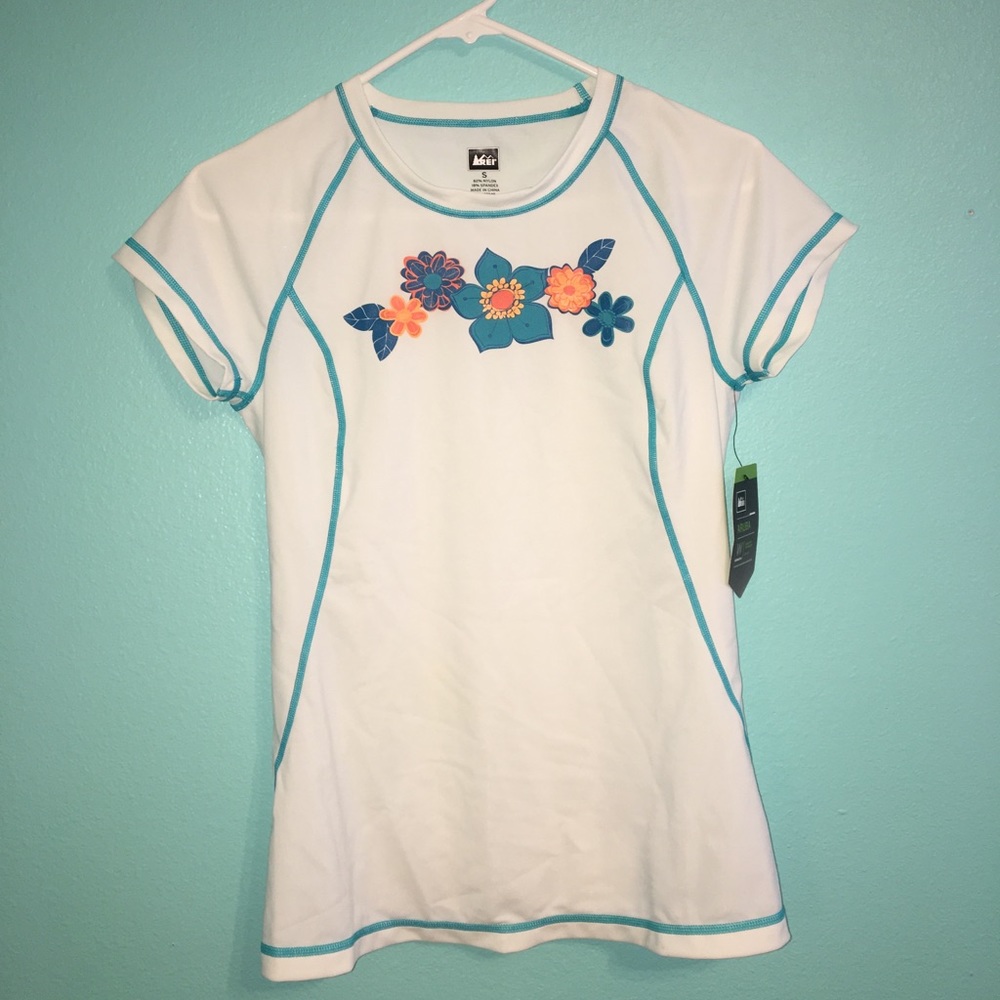 REI Aruba White Rashguard NWT