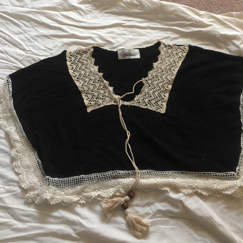 Boho poncho top