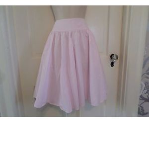 Ralph Lauren seersucker pink & white stripe skirt