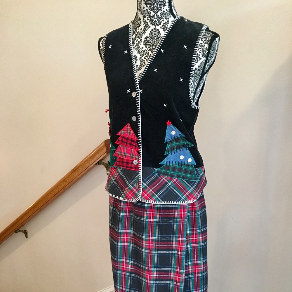 Vintage Susan Bristol Holiday Vest