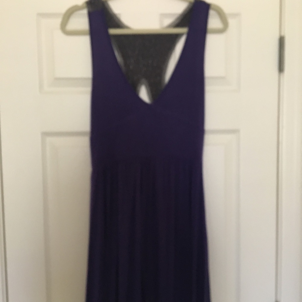 Cute purple gown with embellished back