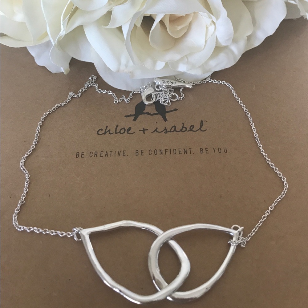 Interlocking Double Teardrop Necklace