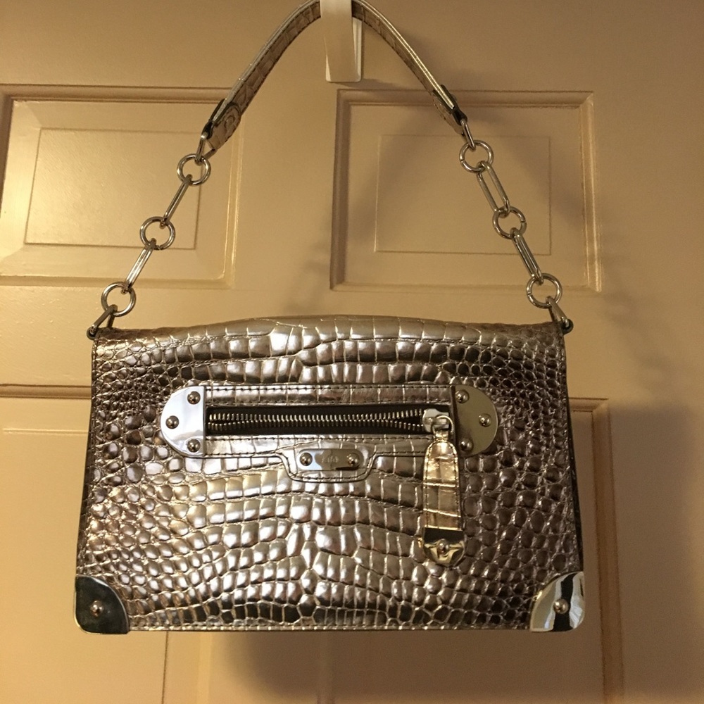 Rafe pewter metallic envelope purse