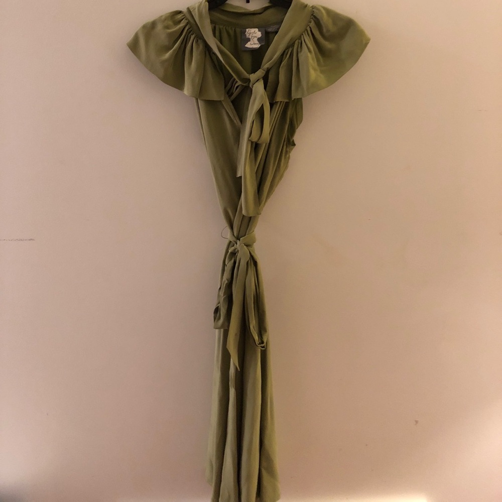 Olive green Anthropologie dress