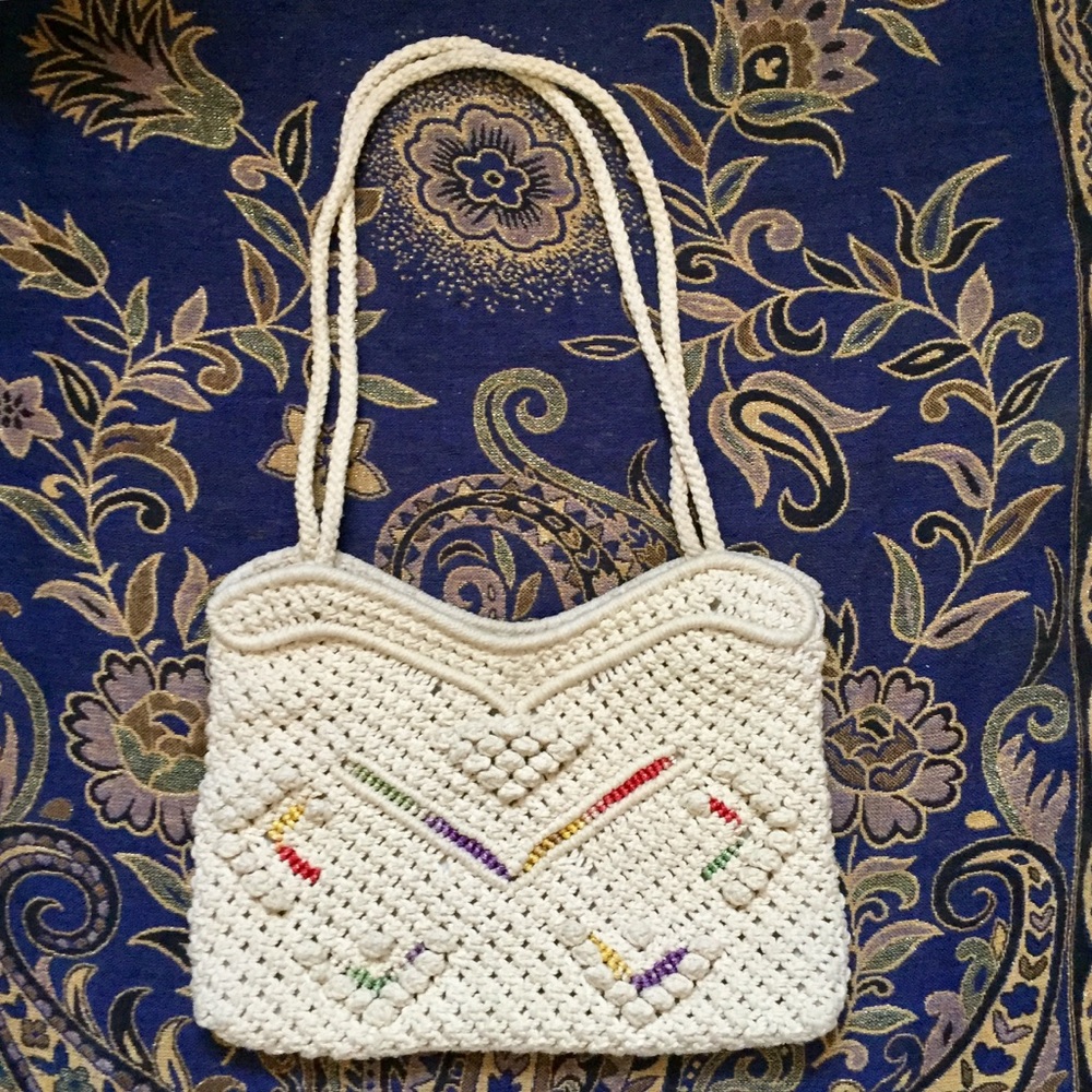 Vintage Crocheted Cotton Purse