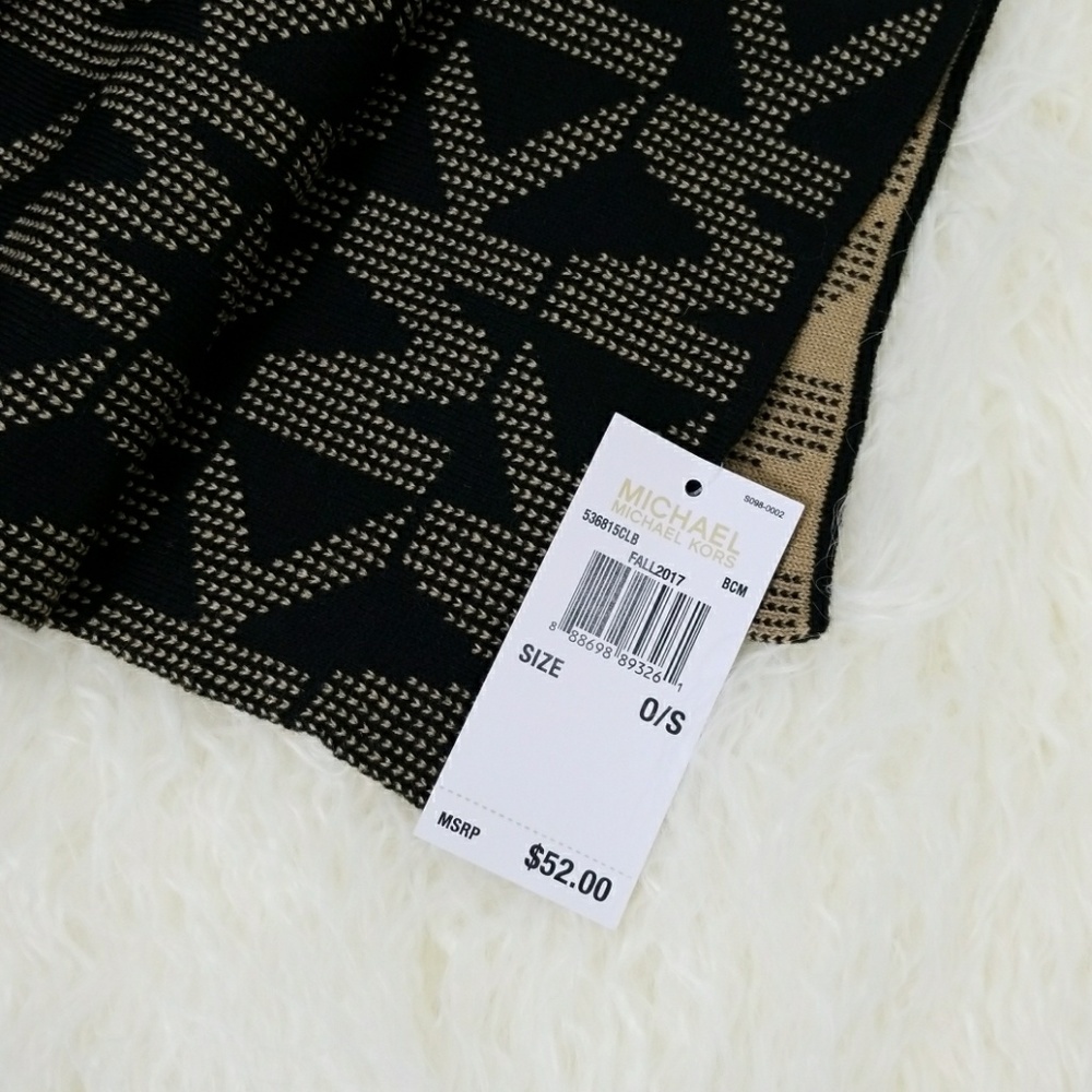 LAST 1MICHAEL KORS SCARF black and tan - Picture 4 of 4