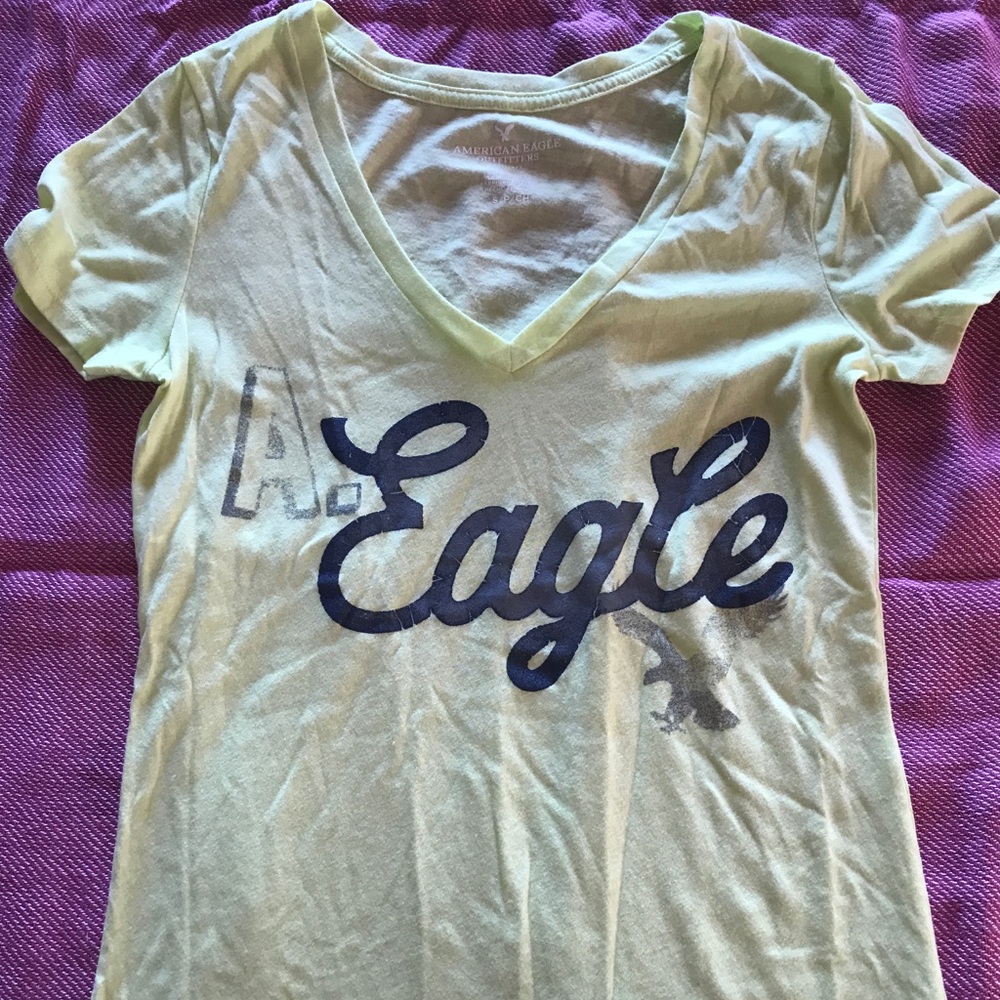 Bright Yellow American Eagle Tee