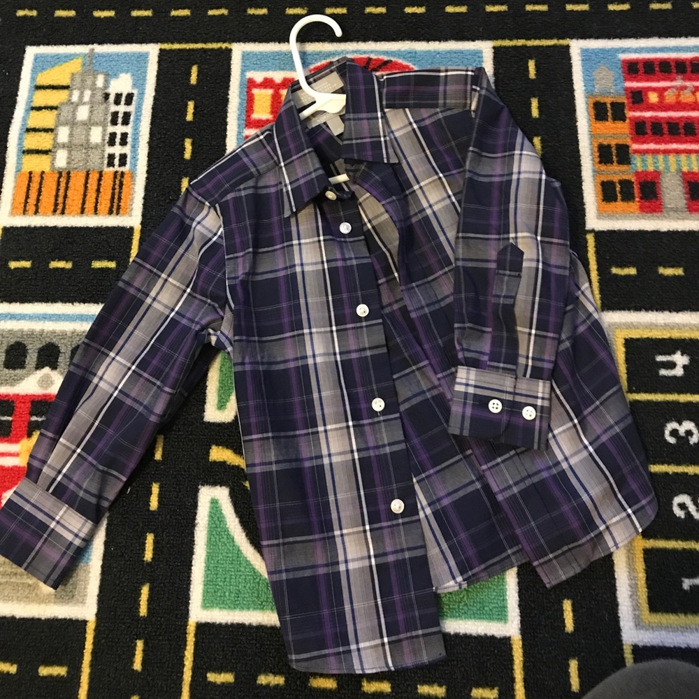 Navy and purple Nordstrom button down