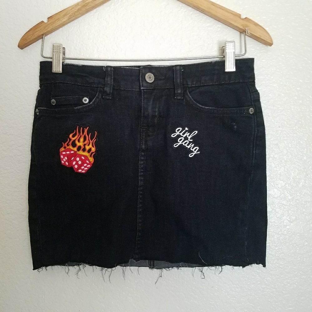 Custom made denim skirt