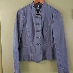 Ann Taylor Loft Grey/Blue Sz 8 Blazer