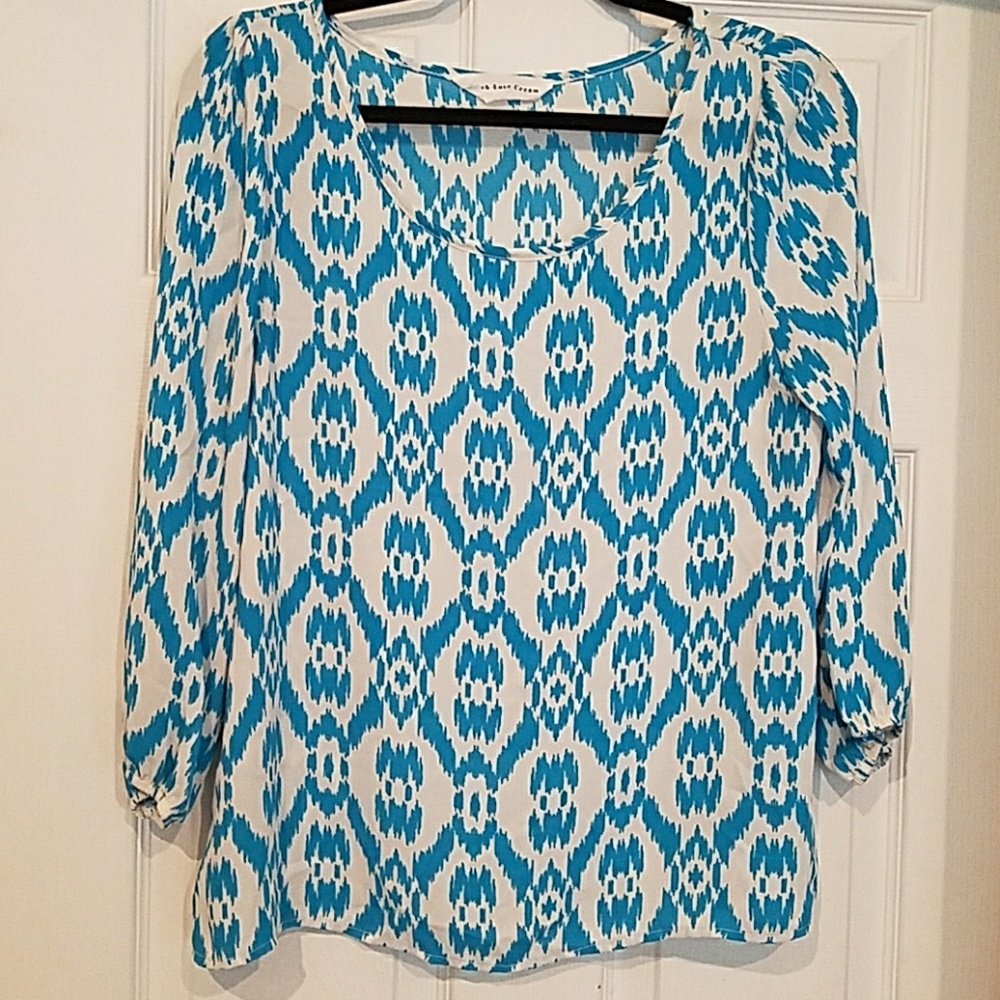 Peach Love Cream brand tunic