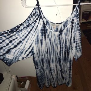 Knox Rose Tie Dye Cold Shoulder Top