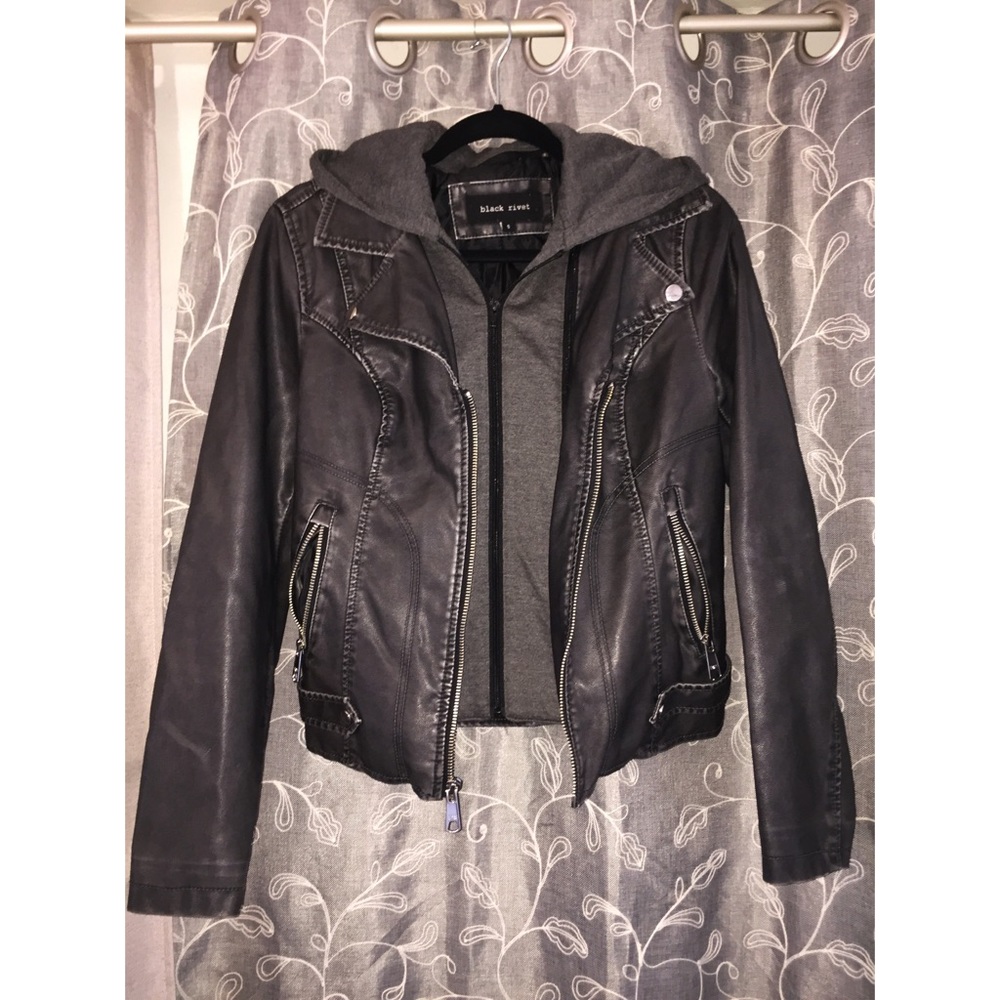 Faux leather jacket