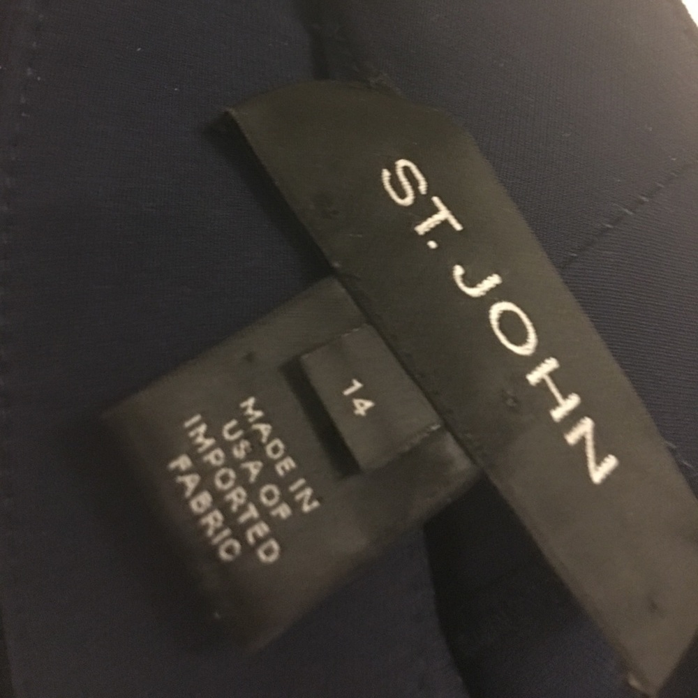 St. John navy blue wide leg pants