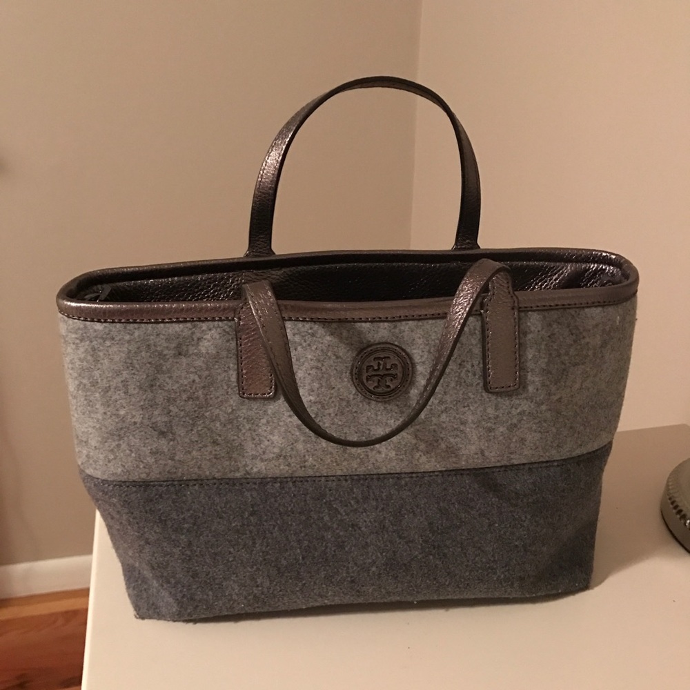 Tory burch grey fall mini tote