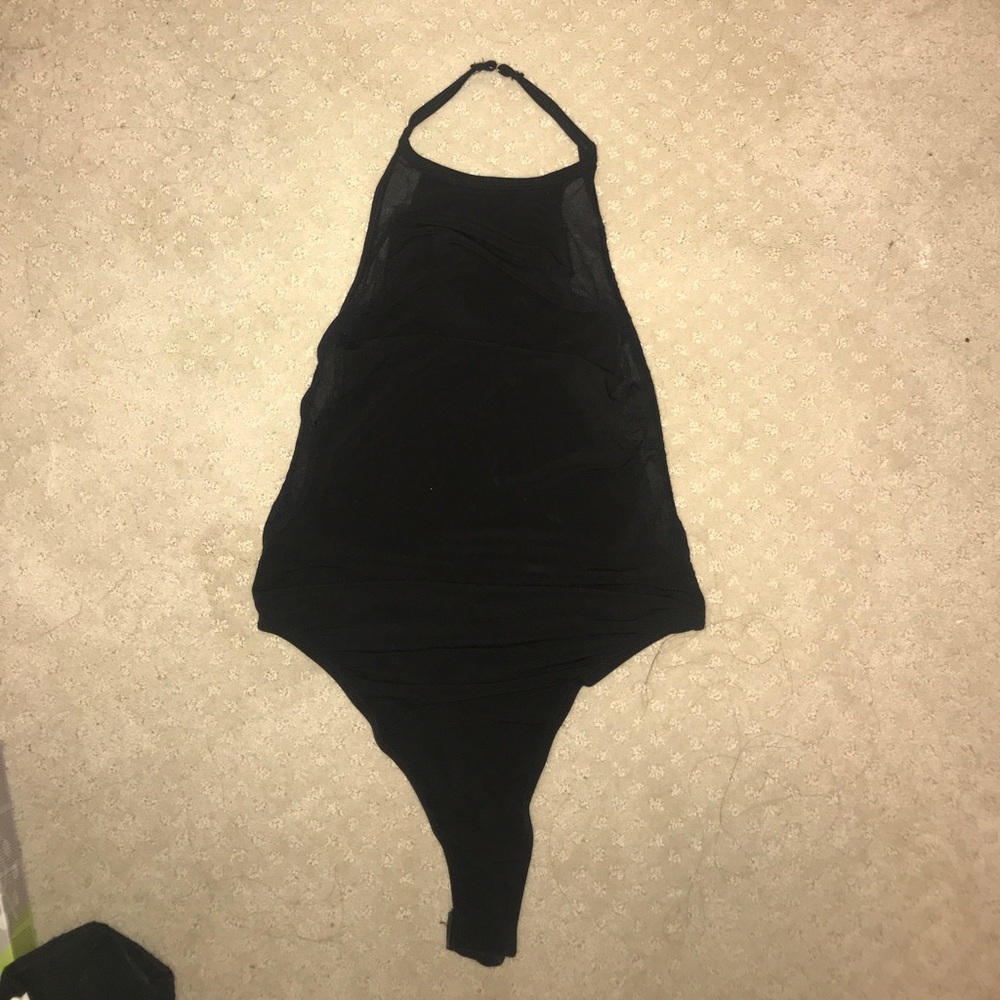 Black backless bodysuit