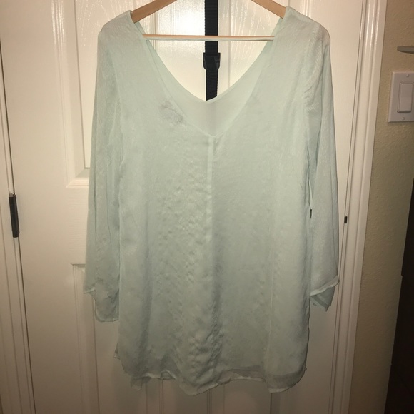 Baby blue chiffon dress - Picture 2 of 2