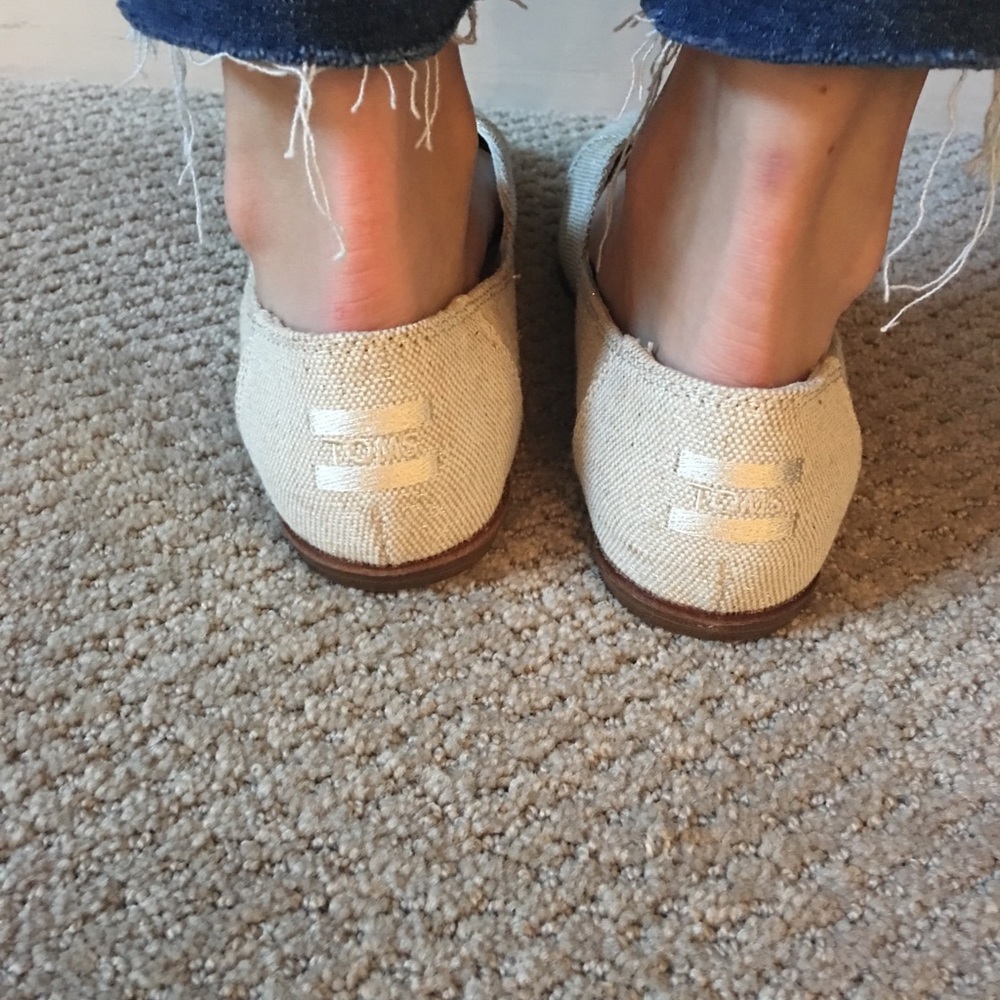 Toms Jutti flats natural burlap