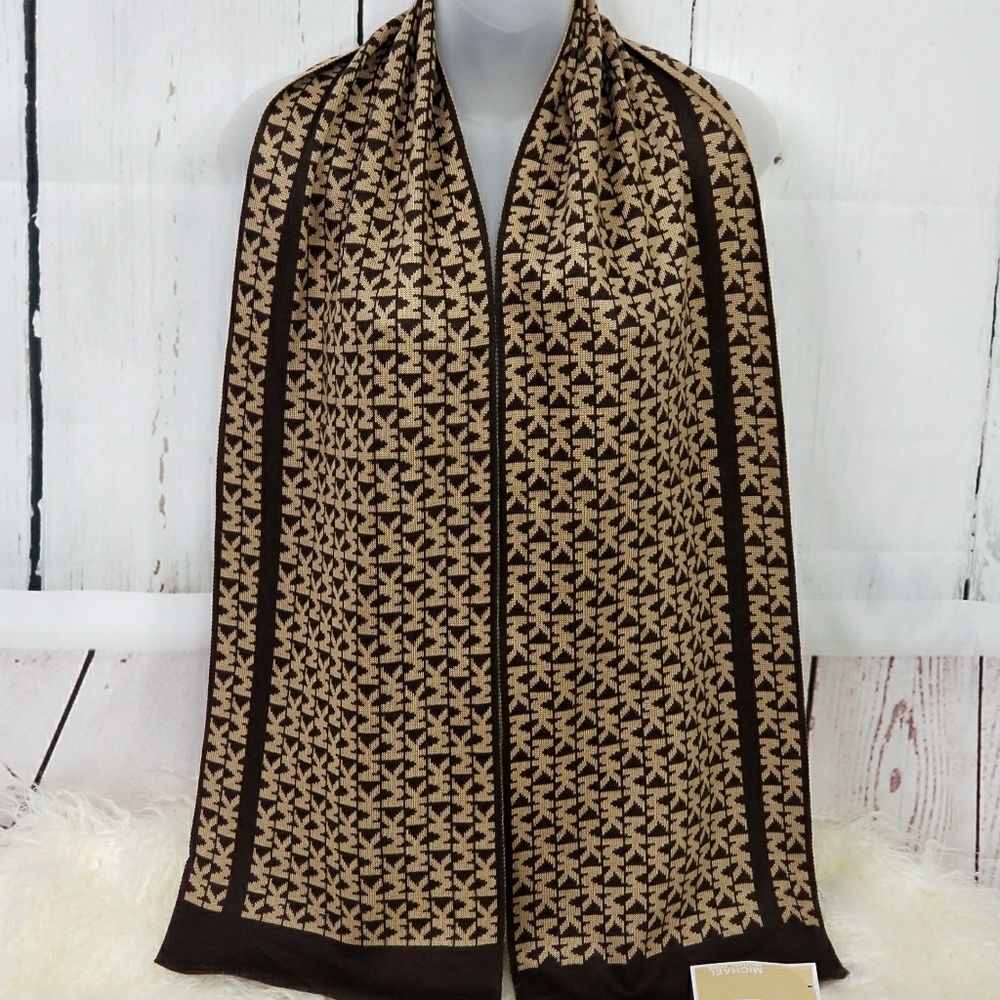 <LAST 1> MICHAEL KORS SCARF TAN - BROWN - Picture 2 of 4