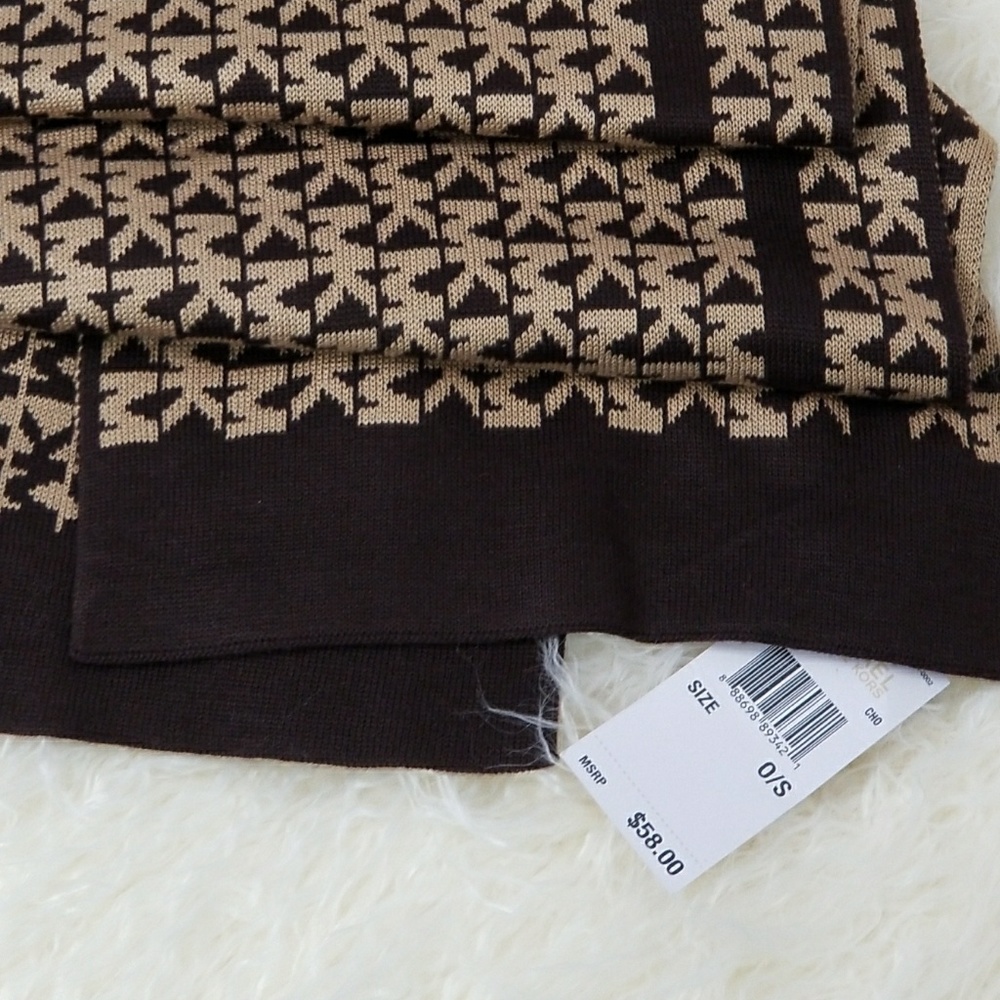 <LAST 1> MICHAEL KORS SCARF TAN - BROWN - Picture 4 of 4