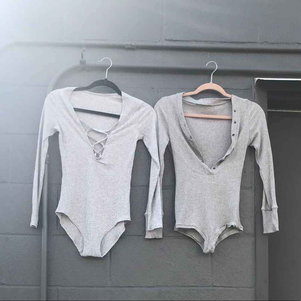 Cross Cross Body Suit & Button Up Body Suit