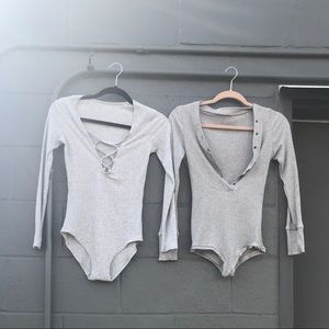 Cross Cross Body Suit & Button Up Body Suit