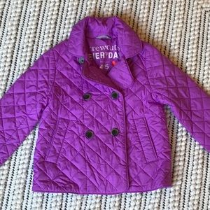 J. Crew Girls Quilted Lightweight Barn Coat