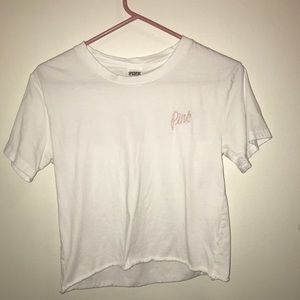 PINK short sleeved cropped top