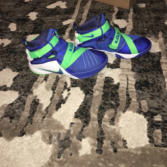 lebrons green and white