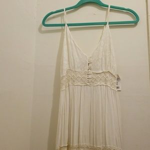 BNWT Boho Off White Lace Panel Dress Size S