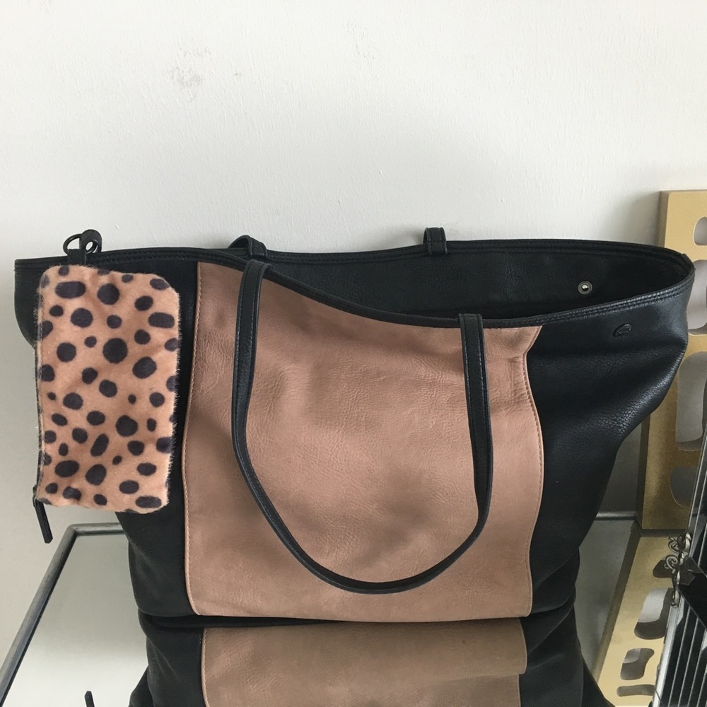 BCBGeneration Tote, Color: Black & Tan