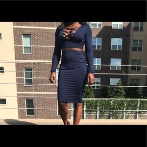 Small Navy Two Piece Set