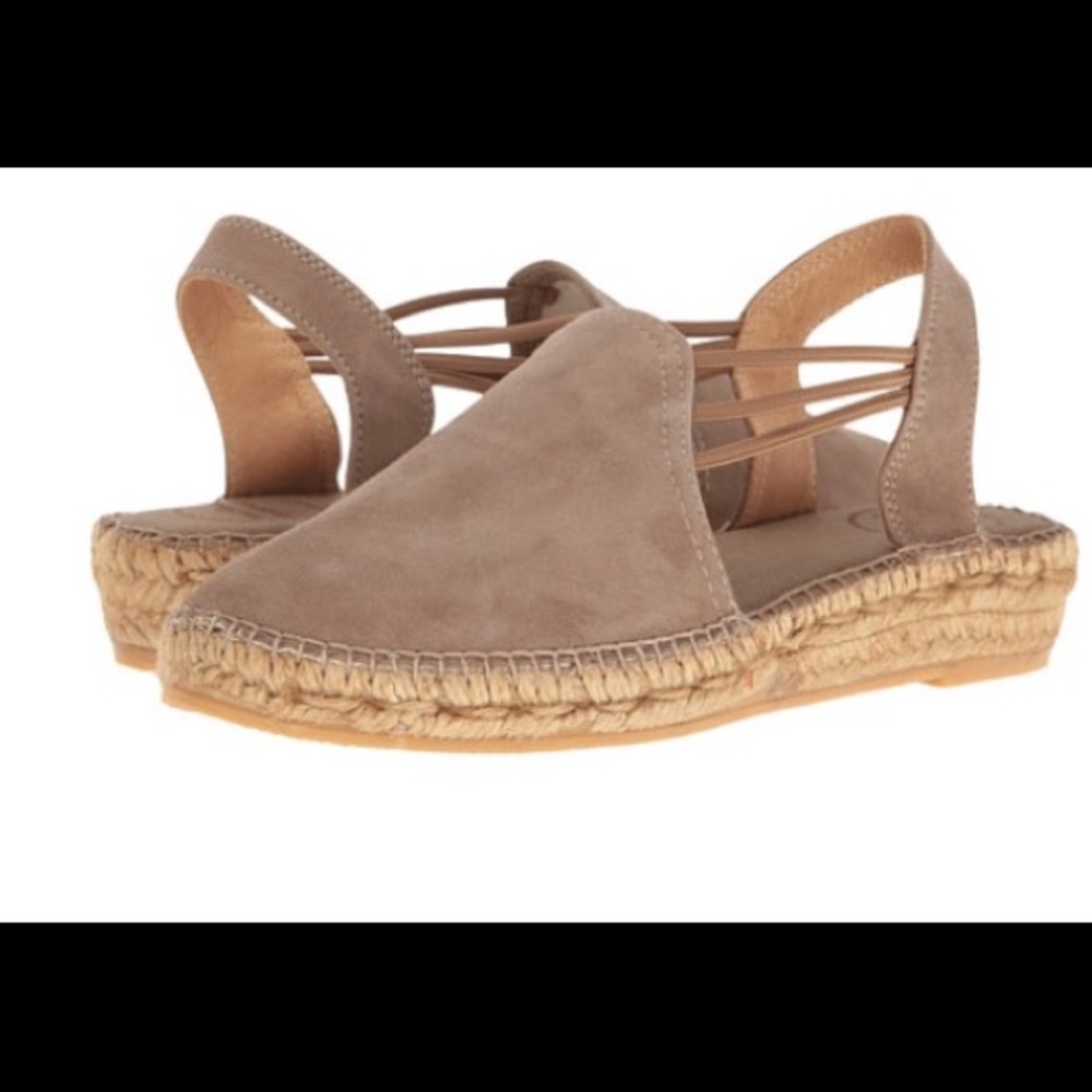 Cream suede espadrilles