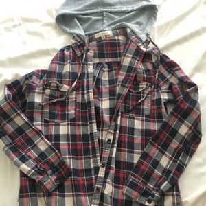 Red and blue women's flannel