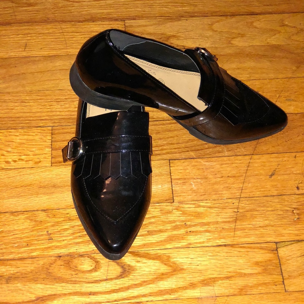 Black Patent leather loafers