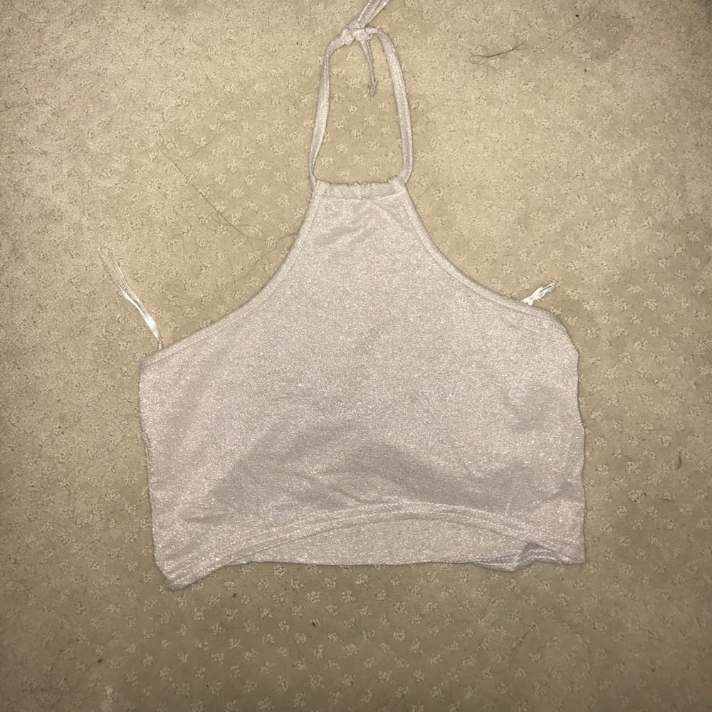 Lured halter crop top