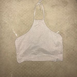 Lured halter crop top