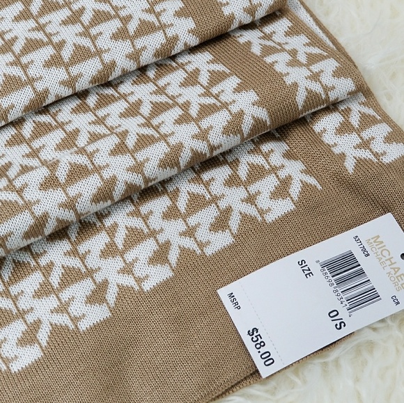 MICHAEL KORS SCARF TAN / CREAM - Picture 4 of 4