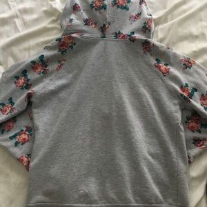 Gray floral printed jacket
